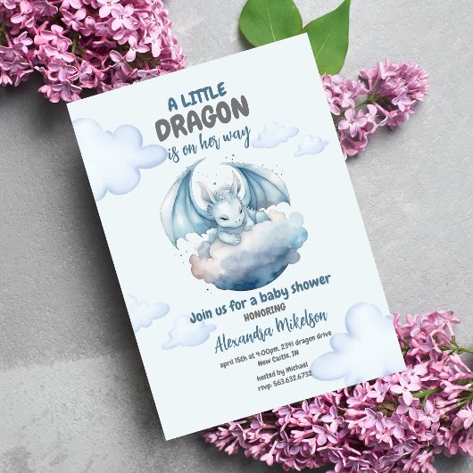 Budget Wasserfarbe Dragon Baby Dusche