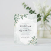 BUDGET Wasserfarbe Eukalyptus Bridal Brunch Postkarte (Stehend Vorderseite)