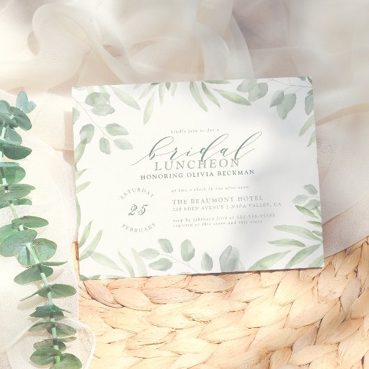 Budget Wasserfarbe Eukalyptus Bridal Luncheon