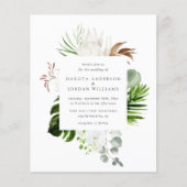 Budget Wasserfarbe Eukalyptus Grüne Hochzeit (Vorderseite)