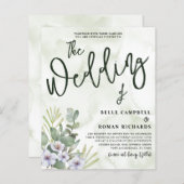 Budget Wasserfarbe Eukalyptus Sage Grüne Hochzeit (Vorne/Hinten)