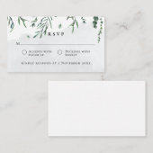 Budget Wasserfarbe Fallende Blätter HochzeitsrSVP- Mitteilungskarte (Vorne/Hinten)