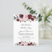 Budget Wasserfarbe Floral Boho Hochzeitseinladunge (Stehend Vorderseite)