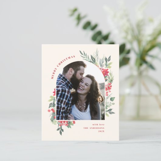 Budget Wasserfarbe Foliage Foto Weihnachten (Stehend Vorderseite)