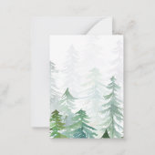 Budget Wasserfarbe Frohe Weihnachtskarte Mitteilungskarte (Rückseite)