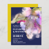 BUDGET Wasserfarbe Hochzeit Abstrakt Lila Grau (Vorne/Hinten)