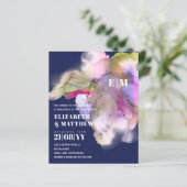 BUDGET Wasserfarbe Hochzeit Abstrakt Lila Grau (Stehend Vorderseite)