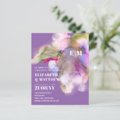 BUDGET Wasserfarbe Hochzeit Abstrakt Lila Grau (Stehend Vorderseite)