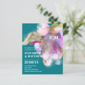 BUDGET Wasserfarbe Hochzeit Abstrakt Lila Grau (Stehend Vorderseite)