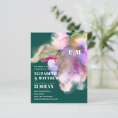 BUDGET Wasserfarbe Hochzeit Abstrakt Lila Grau (Stehend Vorderseite)