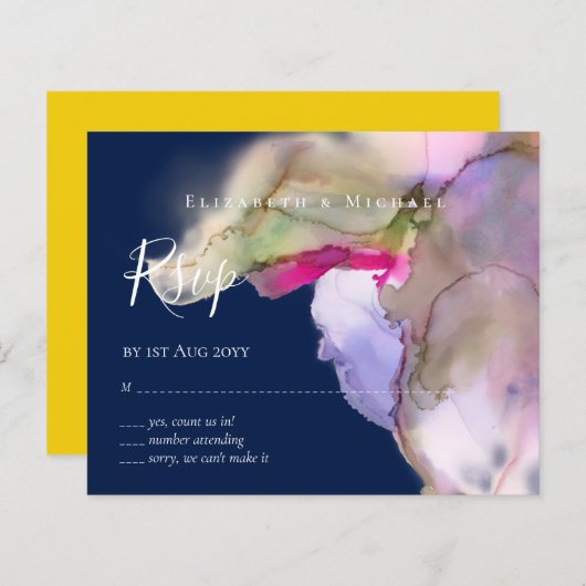 BUDGET Wasserfarbe Hochzeit Abstrakten Lila uAwg (Vorne/Hinten)