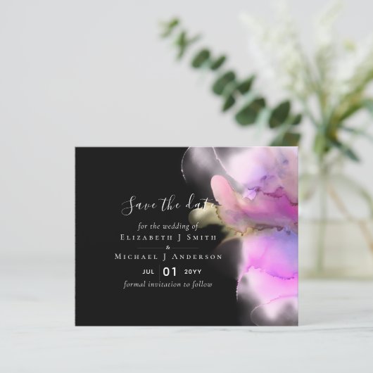 BUDGET Wasserfarbe Hochzeit Abstrakten Rett-Daten (Stehend Vorderseite)