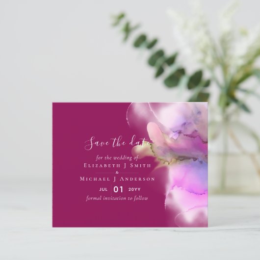 BUDGET Wasserfarbe Hochzeit Abstrakten Rett-Daten (Stehend Vorderseite)