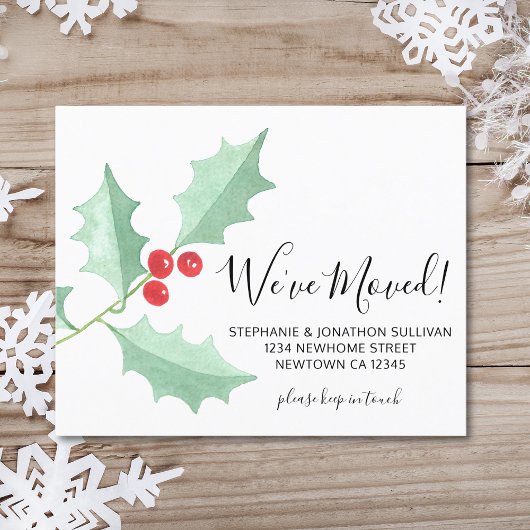 Budget Wasserfarbe Holly Wir haben verschoben Kart