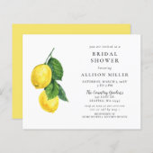 Budget Wasserfarbe Lemon Bridal Dusche Einladung (Vorne/Hinten)