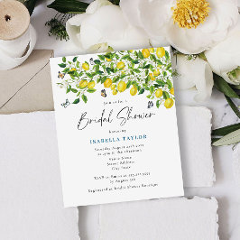 Budget Wasserfarbe Lemon Bridal Dusche Einladung