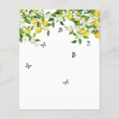 Budget Wasserfarbe Lemon Bridal Dusche Einladung (Rückseite)