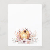 Budget Wasserfarbe Pumpkin Fall Erntedank Flyer (Hinten)