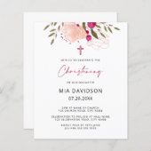 Budget Wasserfarbe Rosa Blumenhorn Christening (Vorne/Hinten)