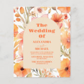 Budget Wasserfarbe Rosa Orangefarbene Wildblumen H (Vorderseite)