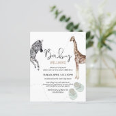 Budget Wasserfarbe Safari Tierjunge Babydusche (Stehend Vorderseite)