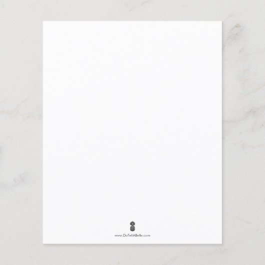 Budget Wasserfarbe Seepferd Babydusche Flyer (Hinten)