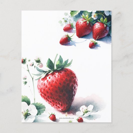 Budget Wasserfarbe Sommer Babydusche (Rückseite)