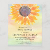 Budget Wasserfarbe Sonnenblumen Kinderdusche Einla (Vorderseite)