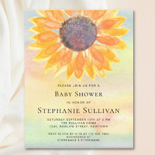 Budget Wasserfarbe Sonnenblumen Kinderdusche Einla