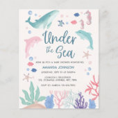 Budget Wasserfarbe unter der Sea Baby Girl Dusche (Vorderseite)