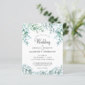 Budget Wasserfarbe Winterpine Einladung (Stehend Vorderseite)