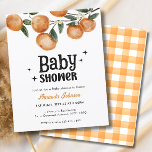 Budget Wasserfarbe Zitrus Orange Babydusche