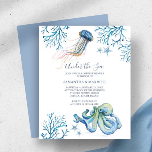 Budget Wasserfarben Babydusche unter dem Thema Mee