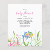 Budget Wasserfarben Babydusche unter dem Thema Mee (Vorderseite)