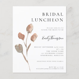 Budget Wasserfarben Blätter Bridal Luncheon Einlad