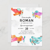 Budget Wasserfarben Flugzeug Wolken Flugzeug Gebur (Vorne/Hinten)