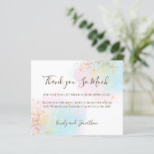 Budget Wasserfarben Foto Hochzeit Vielen Dank (Stehend Vorderseite)