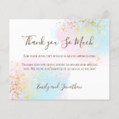 Budget Wasserfarben Foto Hochzeit Vielen Dank (Vorderseite)