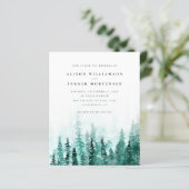 Budget Wasserfarben Kiefernwald Rustikale Hochzeit (Stehend Vorderseite)