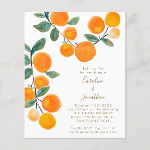Budget Wasserfarben Orange Citrus Fruit Wedding