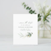 Budget Wasserfarbene Hochzeit speichern das Datum (Stehend Vorderseite)