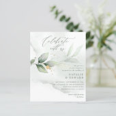 Budget Wasserfarbenes Blattgold Hochzeit (Stehend Vorderseite)