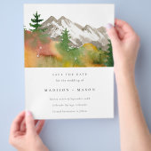 Budget Wasserfarbenfallen Save the Date Flyer (Hand)