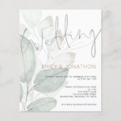 Budget Wasserfarbenfolien Einladung (Vorderseite)