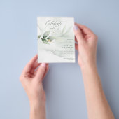 Budget Wasserfarbenfolien Metallische Goldhochzeit Flyer (Gruppe)