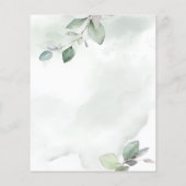 Budget Wasserfarbenfolien Metallische Goldhochzeit Flyer (Hinten)