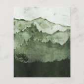 Budget Wasserfarbengebirge Hochzeitseinladung (Rückseite)
