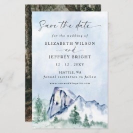 Budget Wasserfarbengebirge Kiefer Save the Date