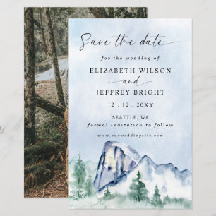 Budget Wasserfarbengebirge Kiefer Save the Date