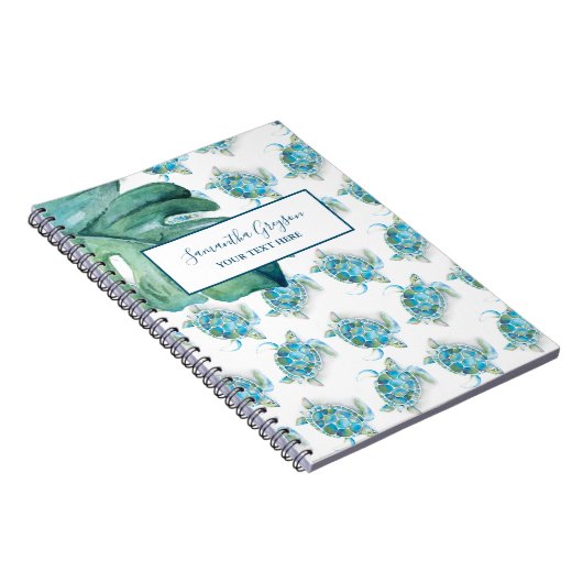 Budget Wasserfarbenschildkröte zurück zur Schule Notizblock (Rechte Seite)